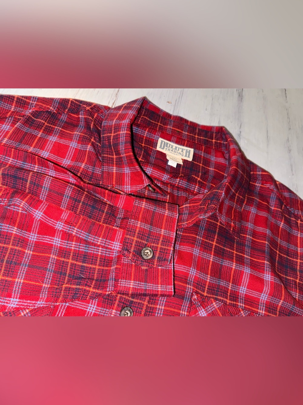Duluth Trading Men’s 3XL Red Plaid Flannel Shirt